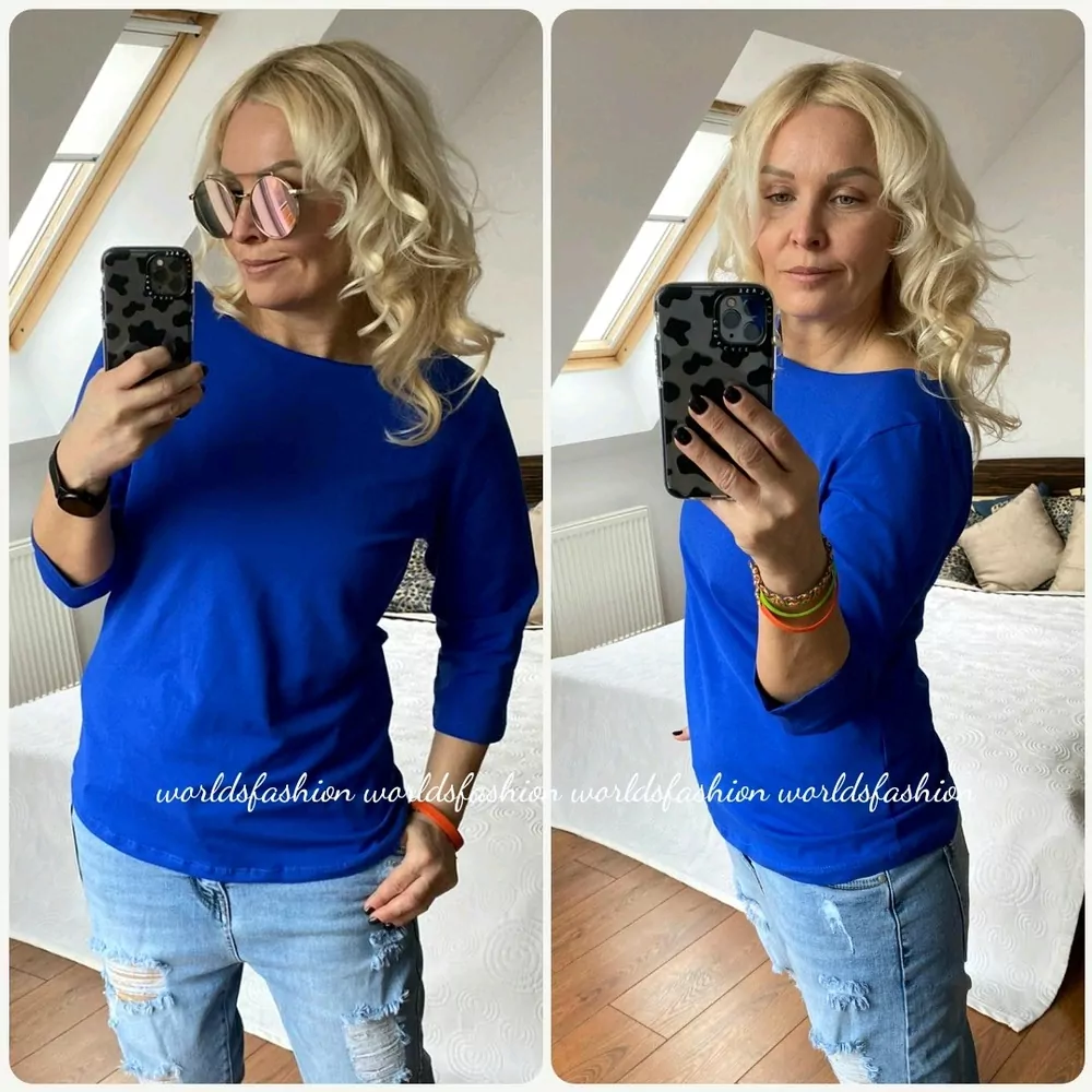 TRIKO KLASIK  - KRÁLOVSKÁ MODRÁ  3/4 rukáv M/L