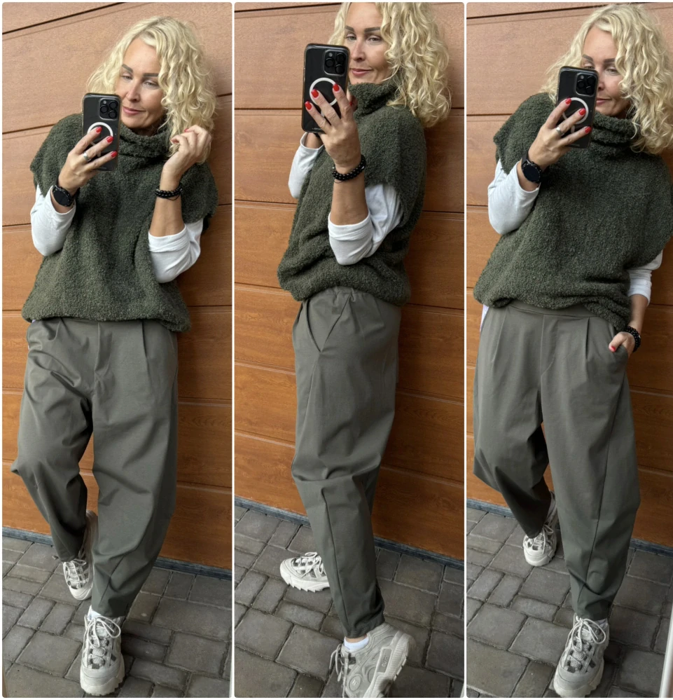 KALHOTOVÉ BAGGY KHAKI VILMA