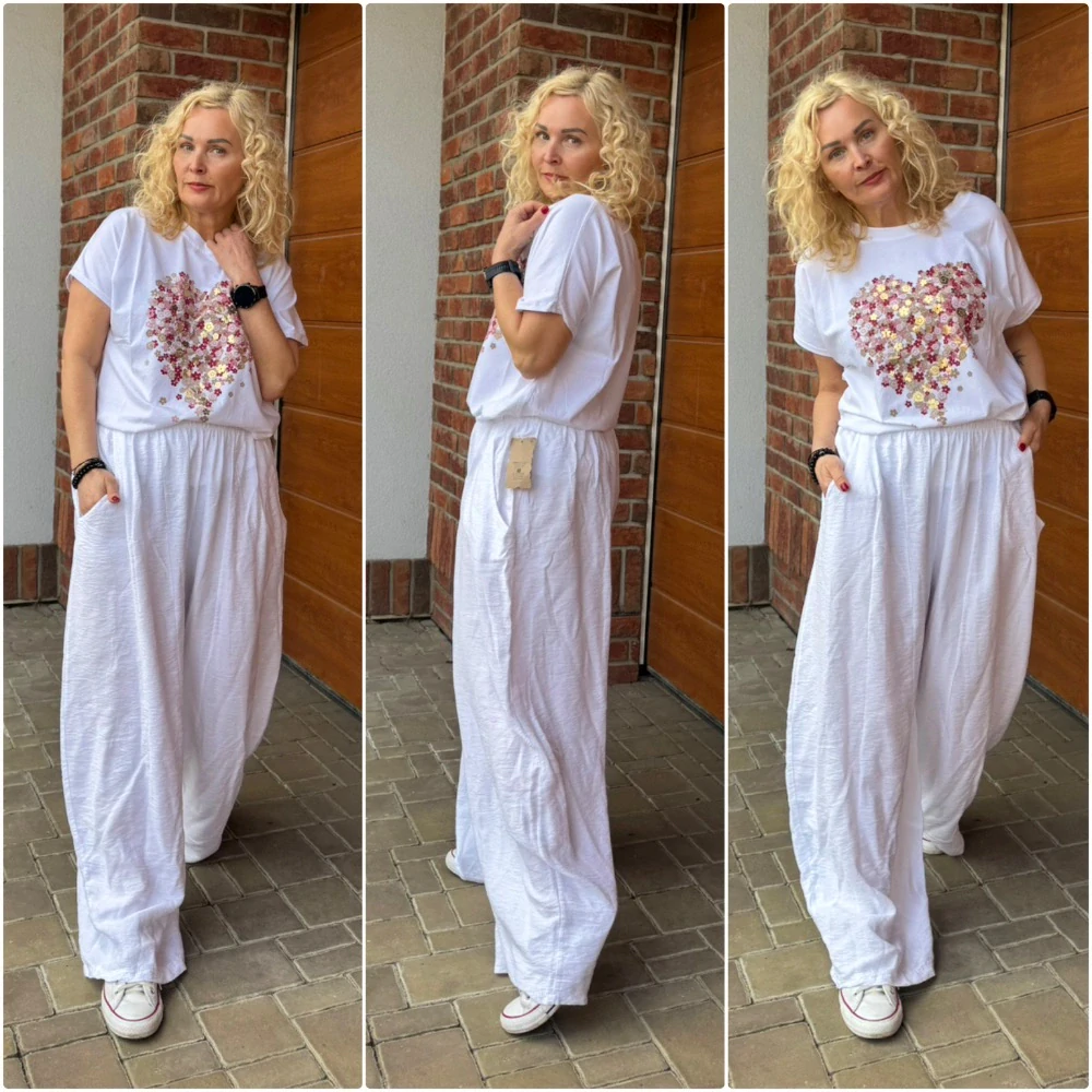 KALHOTY OVERSIZE BÍLÉ L/XL