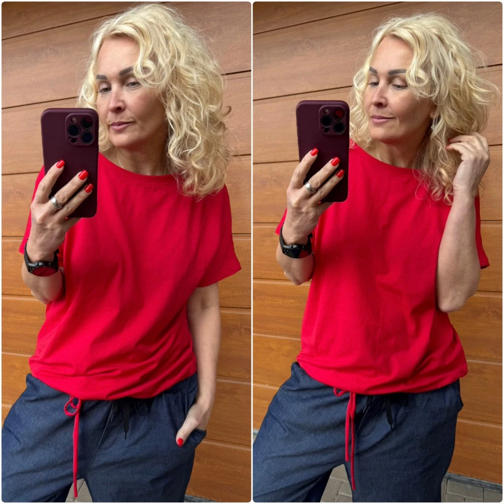 MIKINA JANE - KR.RUKÁV ČERVENÁ L/XL