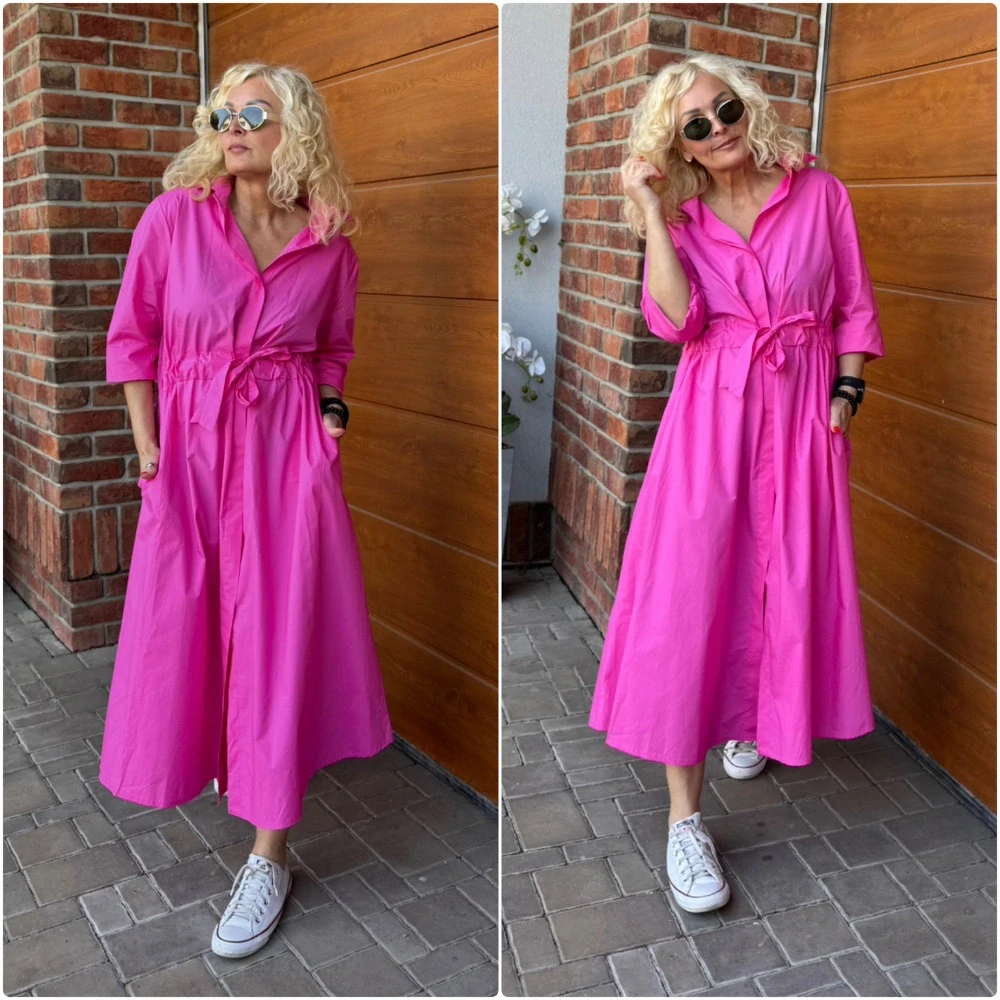 KOŠILOVÉ ŠATY LUX FUCHSIE JULIE