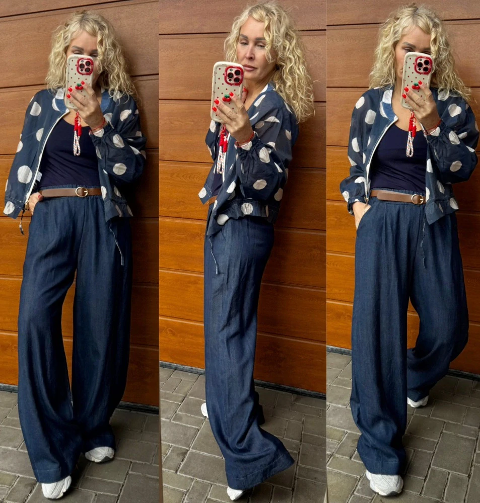 KALHOTY DENIM MODRÉ S PÁSKEM LUX