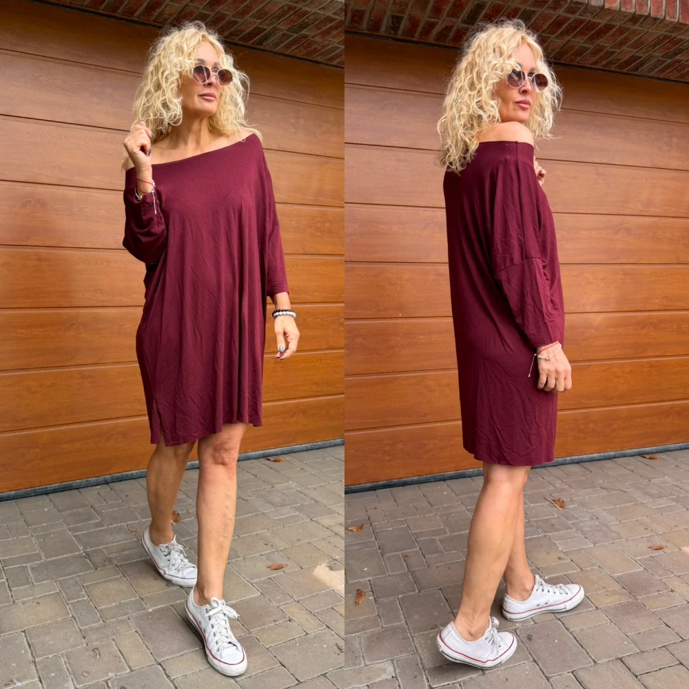 TRIKO OVERSIZE VÍNOVÉ M,L,XL