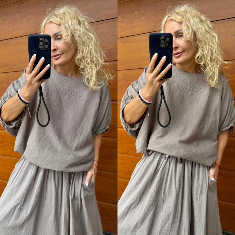 TOP -HALENKA SUMMER -barva tmavě béžová