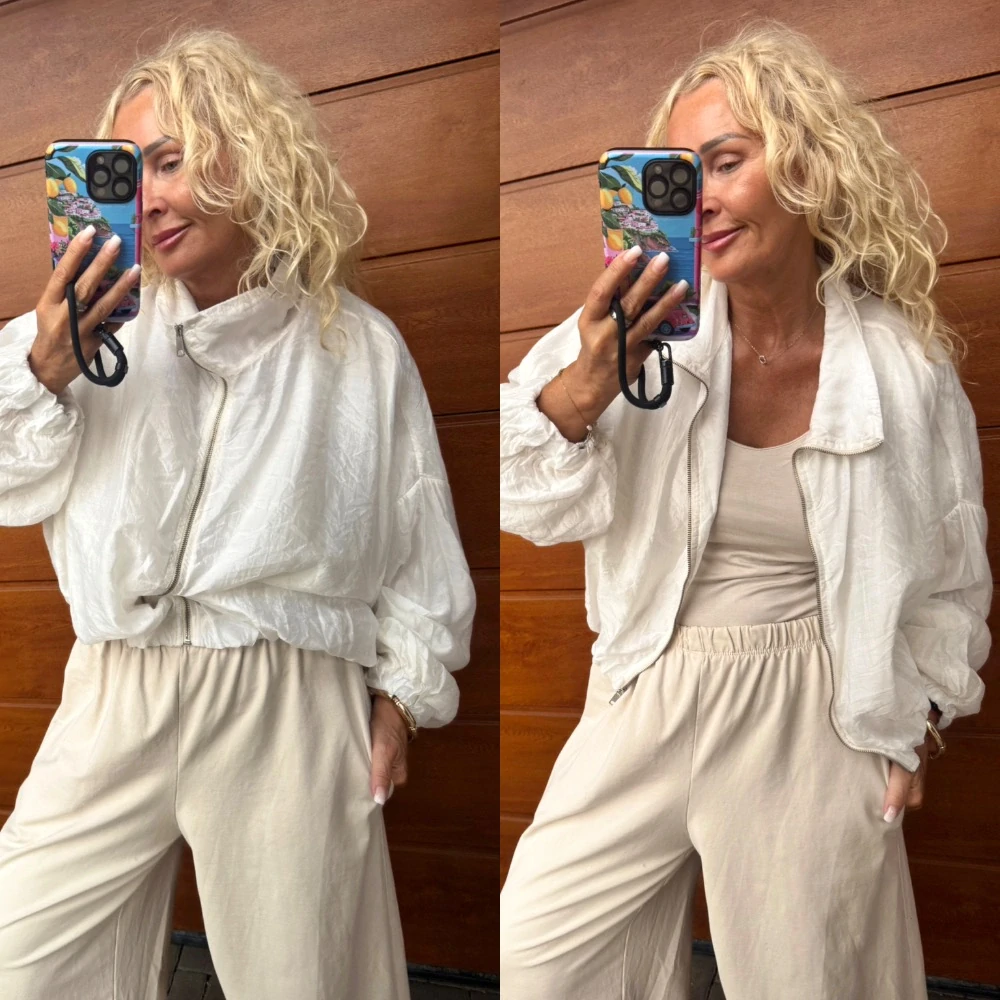 LUX BUNDA NA ZIP- SMETANA