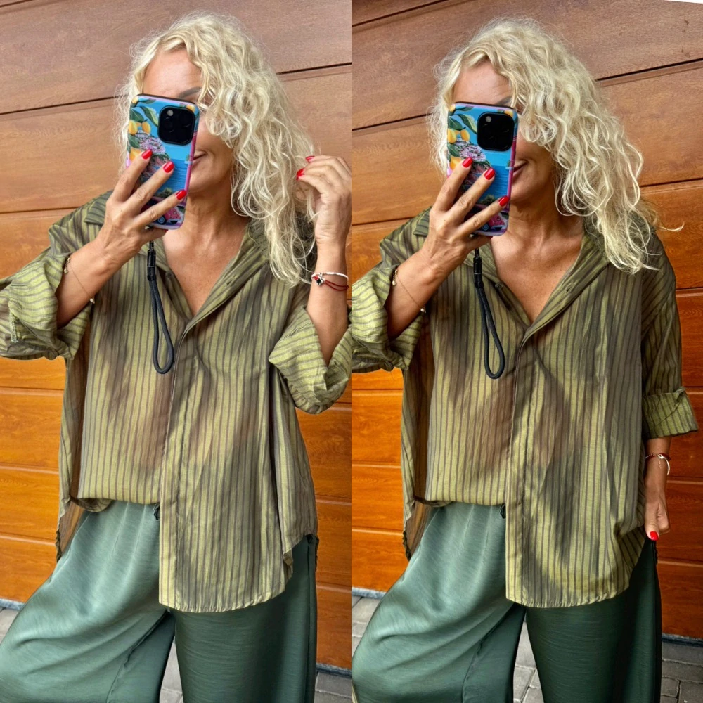 KOŠILE OVERSIZE KARIN -ZELENÁ