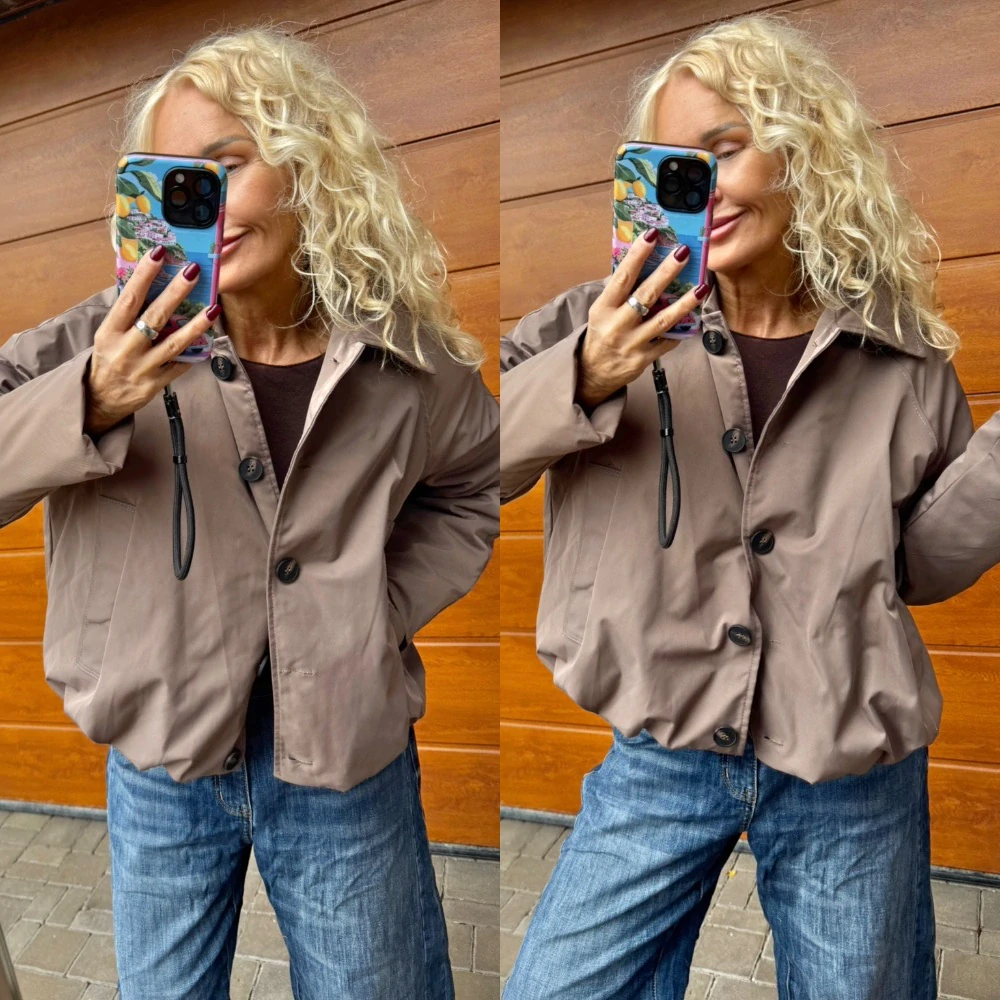 LUX PŘECHODOVÁ BUNDA TMAVĚ BÉŽOVÁ