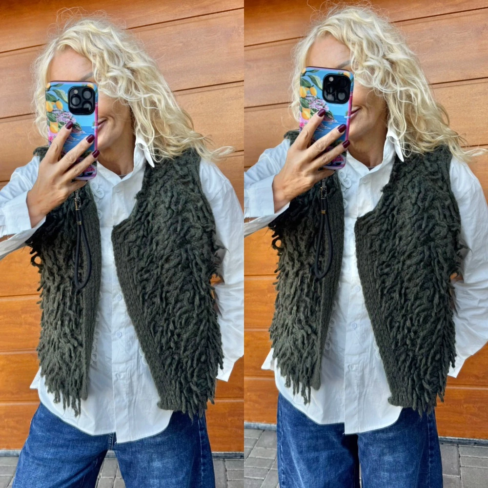 PLETENÁ VESTA KHAKI