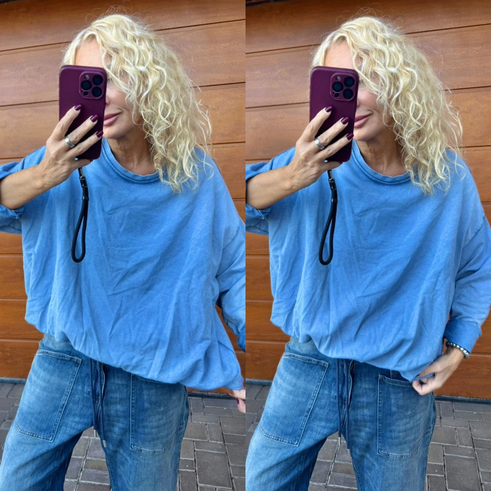 BAVLNĚNÁ TRIKOMIKINA - denim modrá
