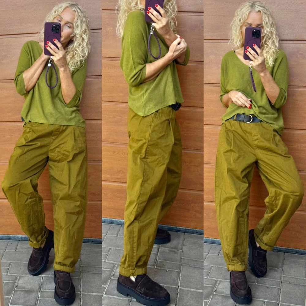 KALHOTOVÉ BAGGY HRÁŠKOVĚ ZELENÝ