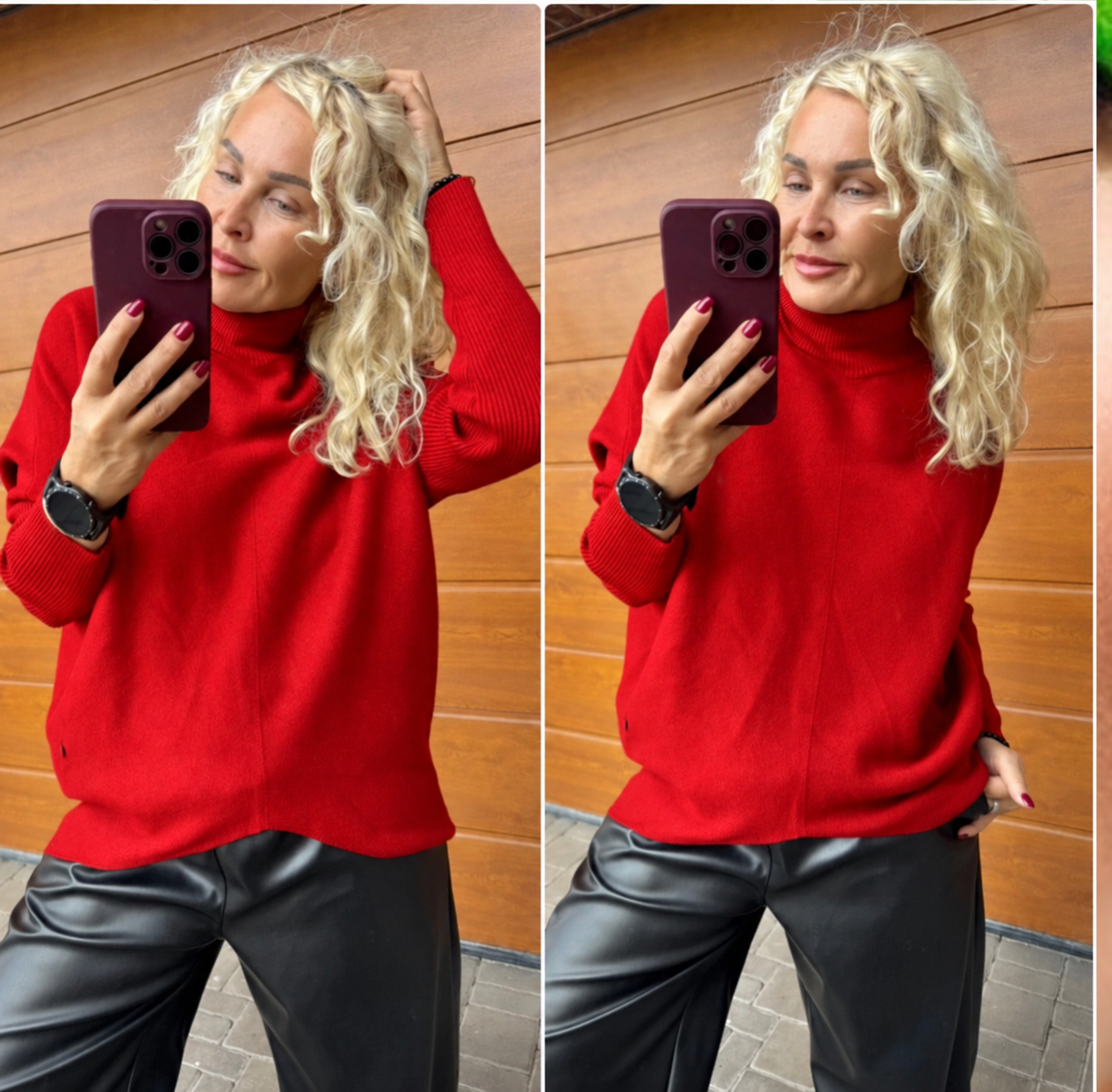 SVETR OVERSIZE LUX ČERVENÝ
