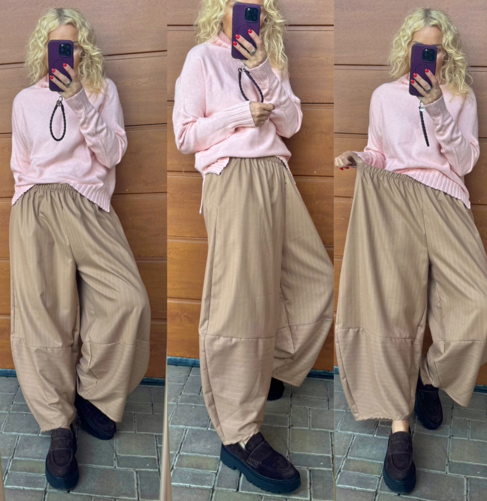 ŠIROKÉ KALHOTY CAMEL ROYAL