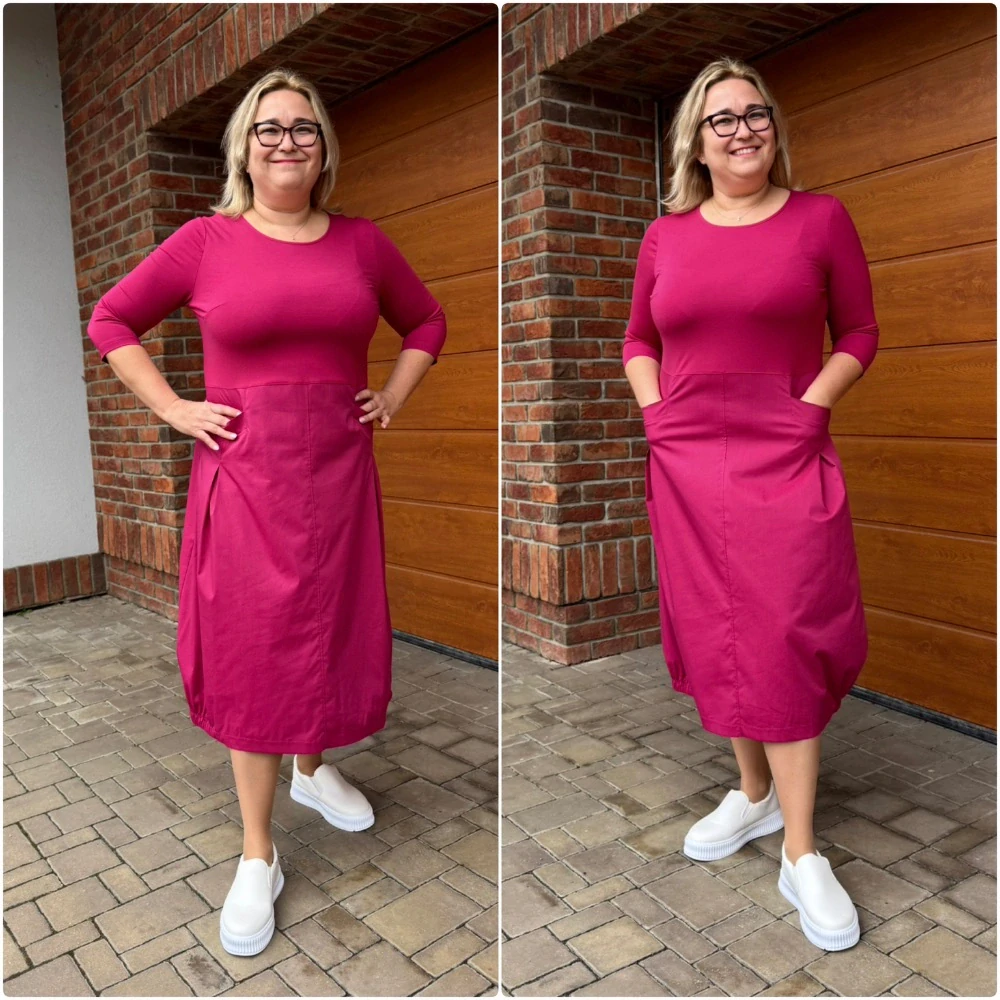 ŠATY SANDRA barva MAGENTA