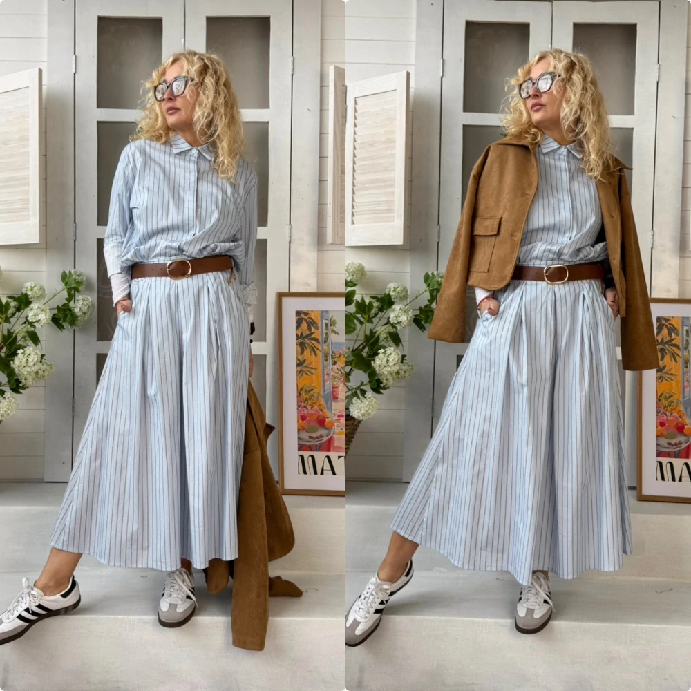 LUX MODRÁ KOŠILE OVERSIZE