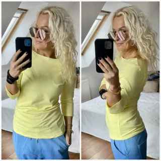 TRIKO KLASIK  -  SVĚTLE ŽLUTÉ    3/4 rukáv S/M