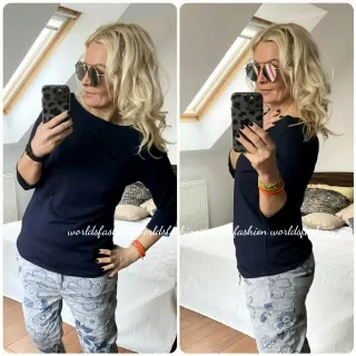 TRIKO KLASIK  - TMAVĚ MODRÉ  3/4 rukáv M/L