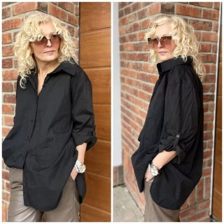 KOŠILE SIMPLE ČERNÁ OVERSIZE