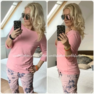 TRIKO KLASIK  - SVĚTLÁ LOSOS 3/4 rukáv M/L