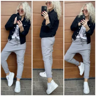 KALHOTOVÉ BAGGY ŠEDÉ  UNI 