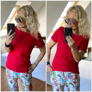 TRIKO KLASIK  M/L - krátký rukáv ČERVENÉ 
