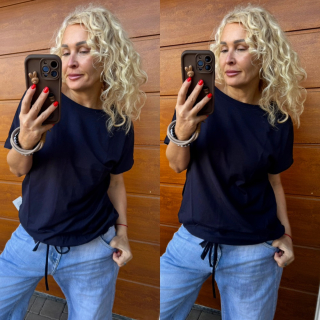 MIKINA JANE  -TMAVĚ  MODRÁ  S/M 