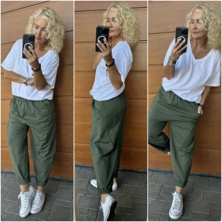 KALHOTOVÉ BAGGY PAULA KHAKI 