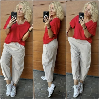 KALHOTOVÉ BAGGY PAULA BÉŽOVÉ