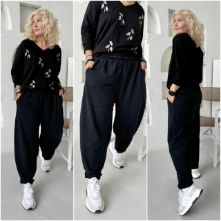 KALHOTOVÉ BAGGY PAULA ČERNÉ  