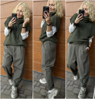 KALHOTOVÉ BAGGY KHAKI VILMA