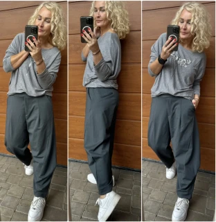  KALHOTOVÉ BAGGY  VILMA ANTRACIT ŠEDÉ 
