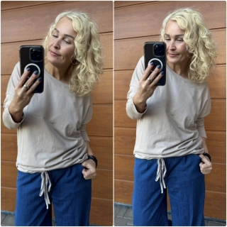 MIKINA JANE - SVĚTLÁ  CAMEL L/XL