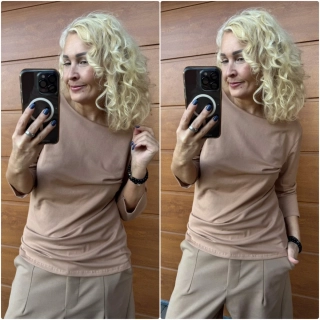 TRIKO KLASIK  -SVĚTLÁ CAMEL  3/4 rukáv M/L