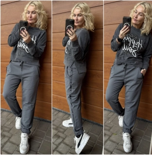 BAVLNĚNÉ BAGGY ŠEDÉ  M,L,XL 