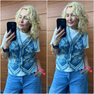 LUX VYŠÍVANÁ  RIFLOVÁ VESTA S,M,L