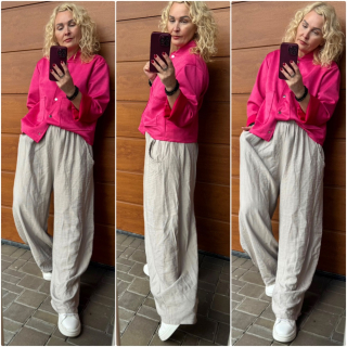 KALHOTY OVERSIZE BÉŽOVÉ L/XL