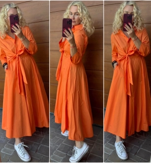 LUX KOŠILOVÉ ŠATY ORANŽ KAMILA