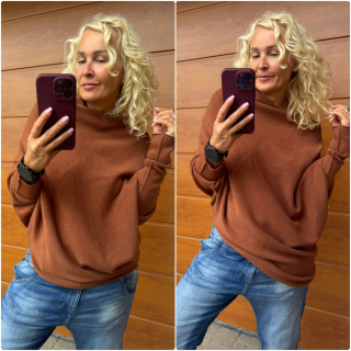 OVERSIZE  SVETR SVĚTLÁ  ČOKO