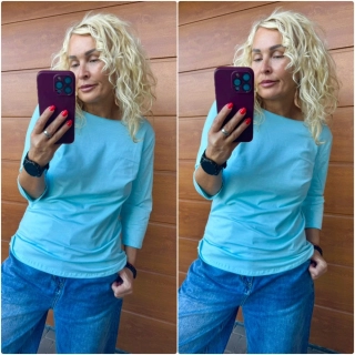 TRIKO KLASIK  - SVĚTLÁ MINT  3/4 rukáv M/L