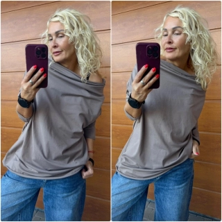 TRIKO OVERSIZE TMAVĚ BÉŽOVÉ S,M,L,XL