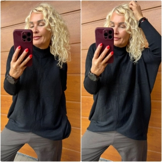  SVETR OVERSIZE LUX ČERNÝ