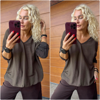 TOP ČOKOHNĚDÝ OVERSIZE MELISA