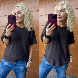 SVETR ČOKOHNĚDÝ DITA kr.rukáv