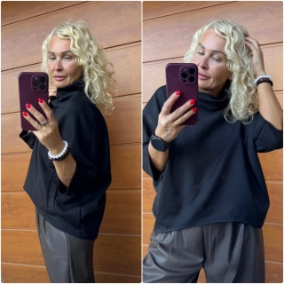 MÁSELKOVÁ MIKINA ČERNÁ  JUDITA