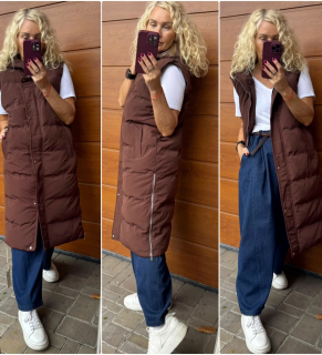 ZIMNÍ VESTA ČOKOLÁDOVÁ