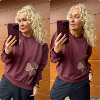 LUX MIKINA VÍNOVÁ KVĚT 