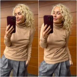  PLETENÝ ROLÁK SVĚTLÁ CAMEL  M/L 