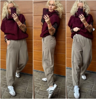 BAVLNĚNÉ BAGGY SIMPLE BÉŽOVÉ