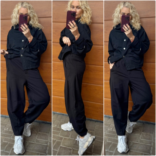 BAVLNĚNÉ BAGGY SIMPLE ČERNÉ 