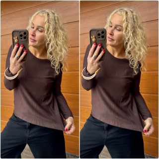 TEPLEJŠÍ TRIKO KAREN - ČOKOHNĚDÉ