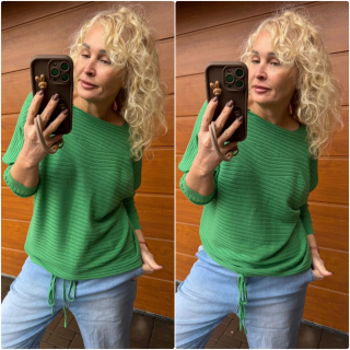 PLETENÝ SVETR ZELENÝ NINA 